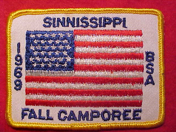 1969 PATCH, SINNISSIPPI COUNCIL FALL CAMPOREE