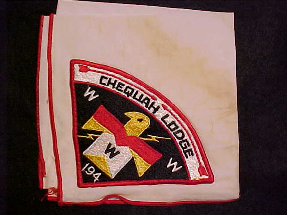 194 P1A CHEQUAH N/C, MERGED 1994, PATCH SEWN ON I 181 X 120MM AFTER WASH SHRINKAGE, USED