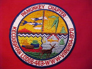 463 J1 KECOUGHTAN JACKET PATCH, 1970, PAMUNKEY CHAPTER