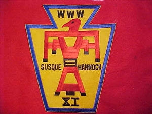 11 J1 SUSQUEHANNOCK FIRST JACKET PATCH, 9.75 X 8.5"