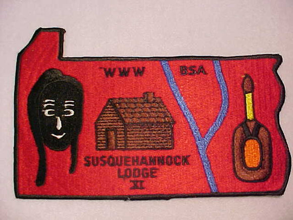 11 J3 SUSQUEHANNOCK JACKET PATCH, PA STATE SHAPE