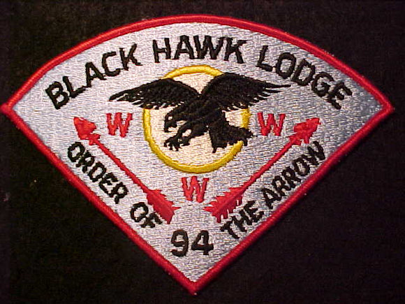 94 P2 BLACK HAWK JACKET PATCH, MERGED 1990