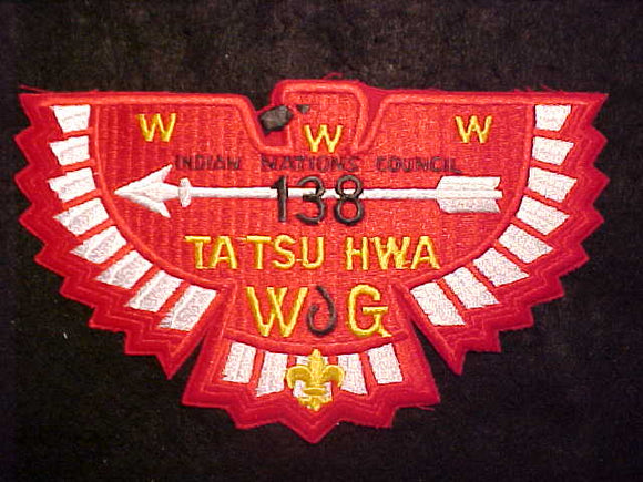 138 J3 TA TSU HWA JACKET PATCH, INDINA NATIONS COUNCIL