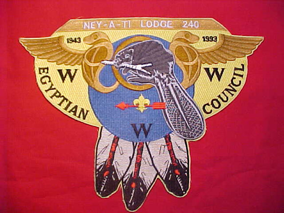 240 J1 NEY-A-TI JACKET PATCH, EGYPTIAN COUNCIL, 1943-1993, MERGED 1994