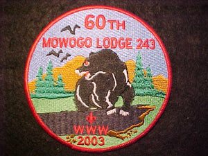 243 J15 MOWOGO JACKET PATCH, 2003, 60TH ANNIV.