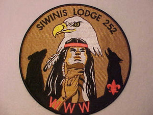 252 J1 SIWINIS JACKET PATCH, 6" ROUND