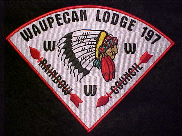 197 P5 WAUPECAN N/C PATCH, RAINBOW COUNCIL