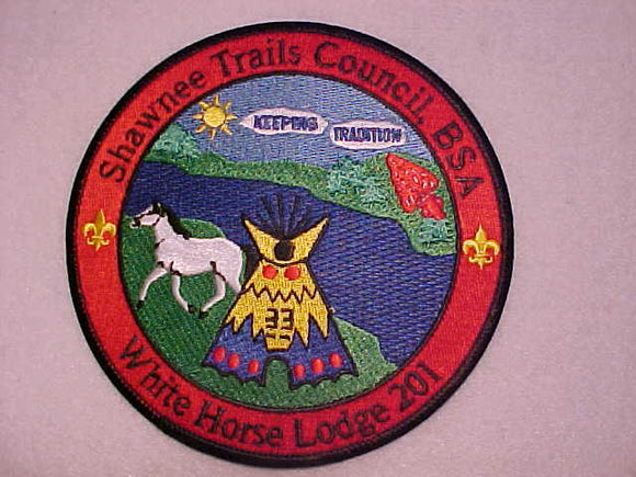 201 J1 WHITE HORSE JACKET PATCH, SHAWNEE TRAILS COUNCIL