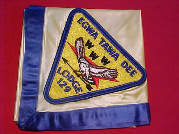 129 N1A EGWA TAWA DEE N/C W/ P1 PATCH SEWN ON, LT. YELLOW SATIN, EARLY 1960'S, MINT