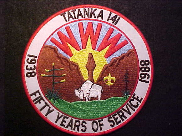 141 J1 TATANKA JACKET PATCH, 1938-1988, FIFTY YEARS OF SERVICE