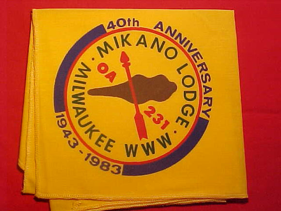 231 N3 MILANO N/C, 1943-1983, 40TH ANNIV., SILKSCREENED