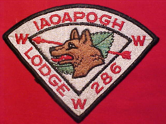 286 P1 IAOAPOGH LODGE NECKERCHIEF PATCH, MERGED 1997