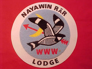 296 C1 NAYAWIN RAR JACKET PATCH, CHENILLE