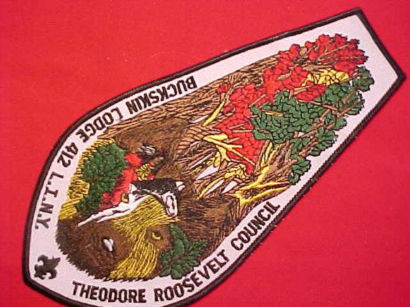 412 J4 BUCKSKIN JACKET PATCH, THEODORE ROOSEVELT COUNCIL, L.I.N.Y.