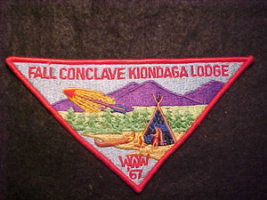 422 EP1967 KIONDAGE JACKET PATCH, 1967 FALL CONCLAVE