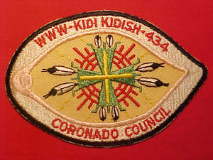 434 X2 KIDI KIDISH JACKET PATCH, CORONADO COUNCIL, 4 X 6"