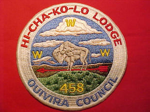 458 J1 HI-CHA-KO-LO JACKET PATCH, QUIVIRA COUNCIL, 5" ROUND