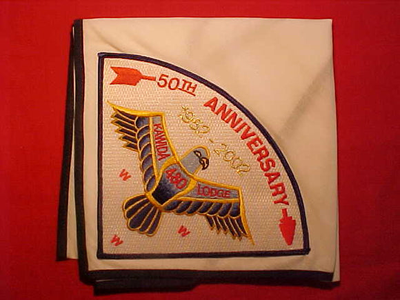 480 P? KAWIDA PIE PATCH ON N/C, 1952-2002, 50TH ANNIV.