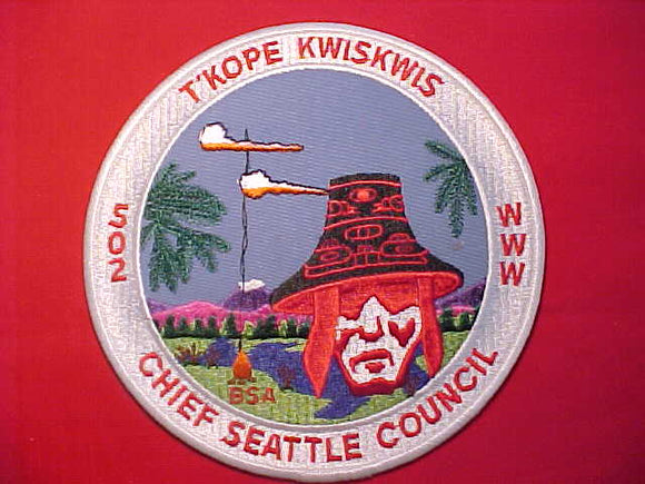 502 J1 T'KOPE KWISKWIS JACKET PATCH, CHIEF SEATTLE COUNCIL