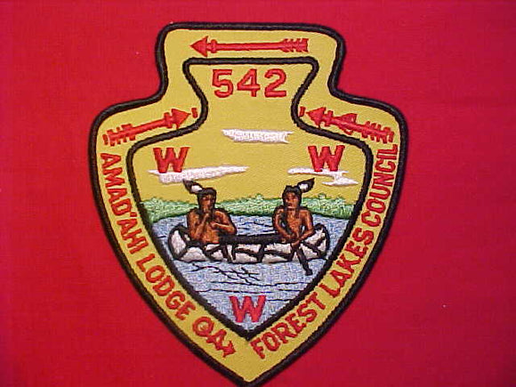 542 J1 AMAD'AHI JACKET PATCH, MERGED 1991, FOREST LAKES COUNCIL