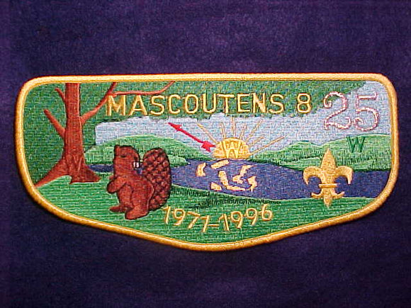 8 J1 MASCOUTENS JACKET PATCH, 1971-1996, 25 YEARS