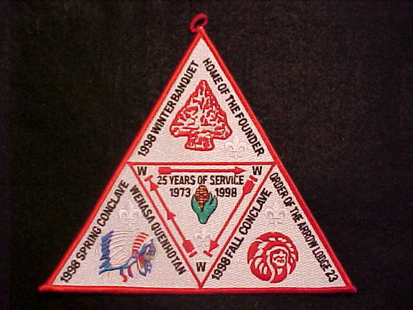 23 J3 WENASA QUENHOTAN JACKET PATCH, 1998 ACTIVITIES