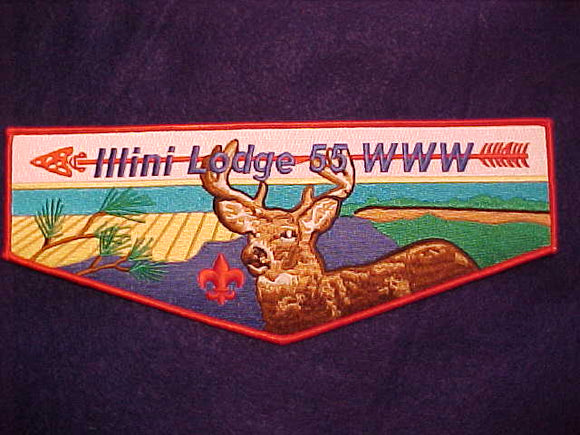 55 J2 ILLINI JACKET PATCH, 10 X 4