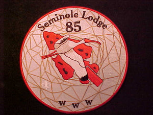 85 J? SEMINOLE JACKET PATCH, 7" ROUND