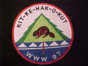 97 J2 KIT-KE-HAK-O-KUT JACKET PATCH, 7" ROUND