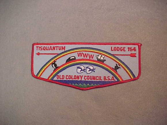 164 J4 TISQUANTUM, FLAP SHAPE JACKET PATCH, 6.75x3