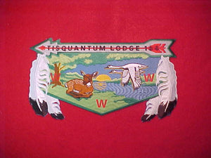 164 J10 TISQUANTUM, FLAP SHAPE JACKET PATCH, 8.75x4.75"