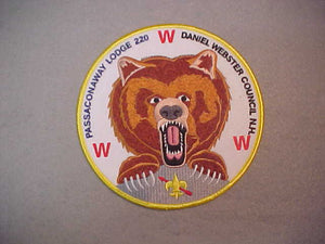 220 J2 PASSACONAWAY, 6" JACKET PATCH, FELT BASE