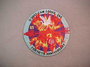 265 J4 O-SHOT-CAW, 1985 40TH ANNIVERSARY JACKET PATCH