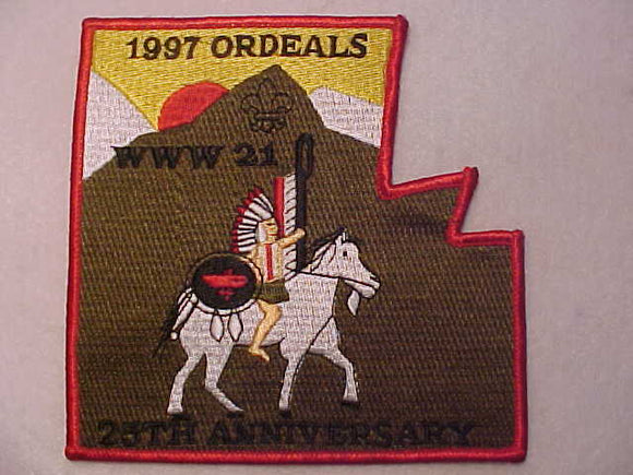 21 EX1997-1 WULAKAIKE JACKET PATCH, 1997 ORDEALS