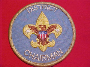 DISTRICT CHAIRMAN, BRONZE BDR., CLEAR PB