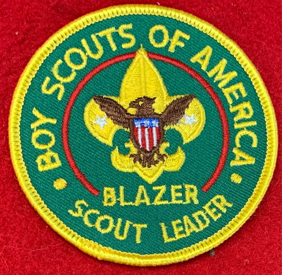 Blazer Scout Leader. LDS Church Position, Late 1970's - 1980's. Green Background.