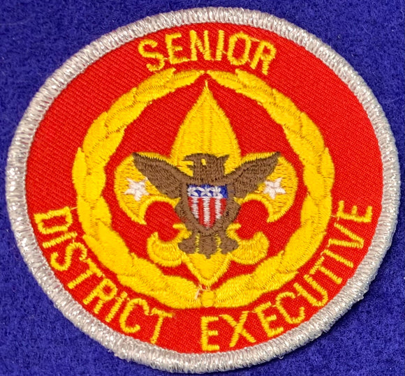 Senior District Executive. 1986 - Present. Silver Mylar Border.
