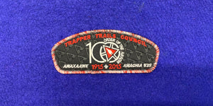 TRAPPER TRAILS C. SA-201, AWAXAAWE AWACHIA LODGE 535 - 2015 OA CENTENNIAL, MULTICOL. BDR; 200 MADE