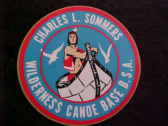 CHARLES L. SOMMERS STICKER, WILDERNESS CANOE BASE, 3