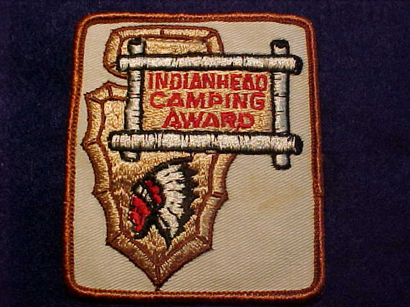 INDIANHEAD CAMPING AWARD, 1960'S, BROWN BDR.