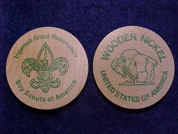 INGERSOLL SCOUT RESV. WOOD NICKELS (QTY. 5)