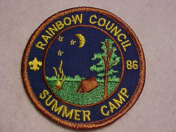 RAINBOW COUNCIL, SUMMER CAMP, 1986