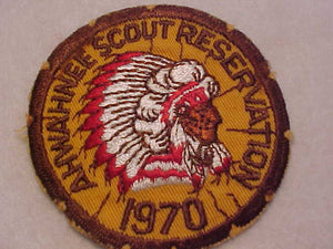 AHWAHNEE SCOUT RESV. PATCH, 1970, USED