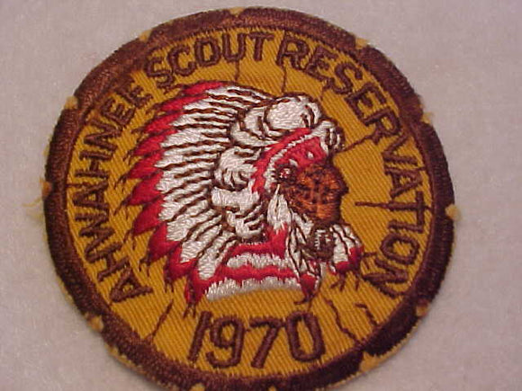 AHWAHNEE SCOUT RESV. PATCH, 1970, USED