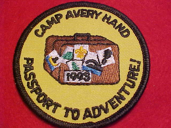 AVERY HAND CAMP PATCH, 1993