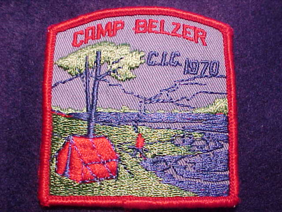 BELZER CAMP PATCH, 1970, CENTRAL INDIANA COUNCIL