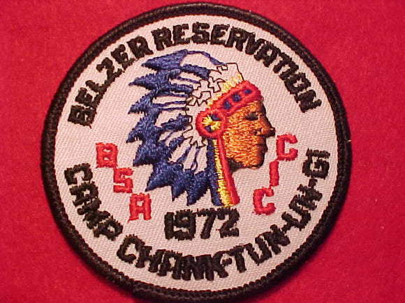 BELZER RESV. PATCH, 1972, CAMP CHANK-TUN-UN-GI, CENTRAL INDIANA COUNCIL