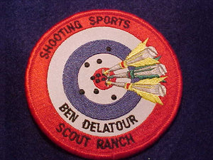 BEN DELATOUR SCOUT RANCH PATCH, SHOOTING SPORTS