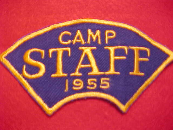 CAMP STAFF N/C PATCH, 1955, USED