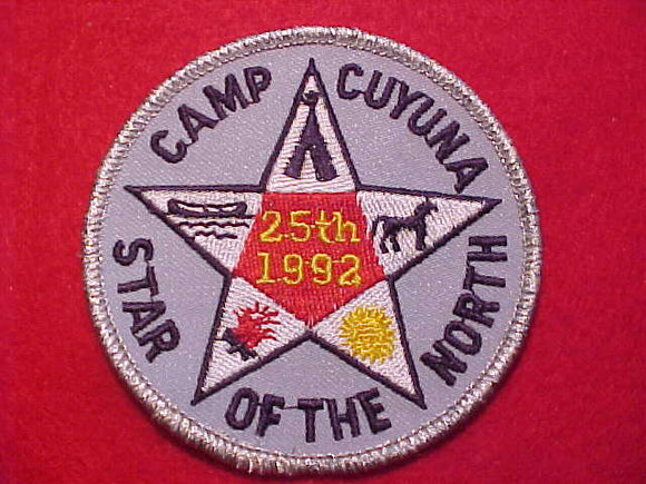 CAYUNA CAMP PATCH, 1992, 25TH